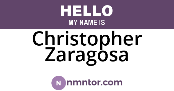Christopher Zaragosa