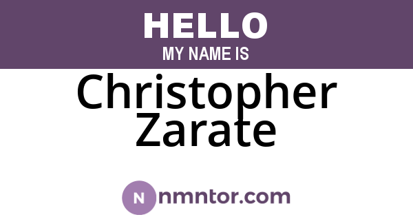 Christopher Zarate