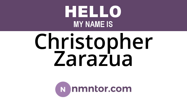 Christopher Zarazua