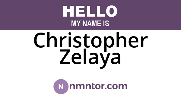 Christopher Zelaya