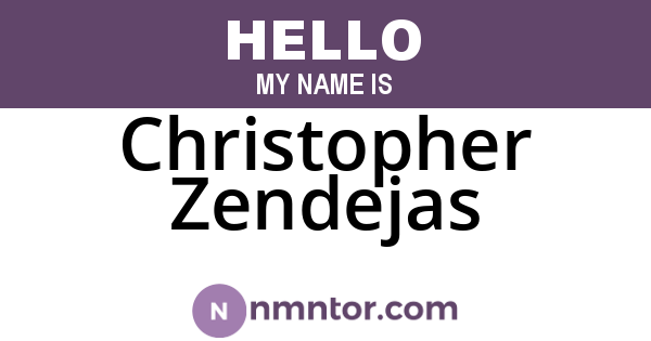 Christopher Zendejas