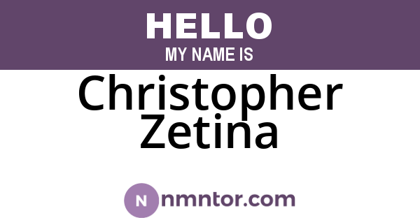 Christopher Zetina