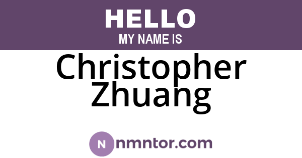 Christopher Zhuang