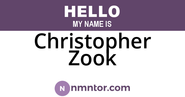 Christopher Zook