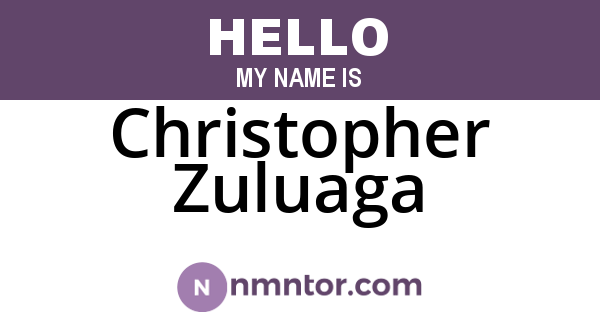 Christopher Zuluaga