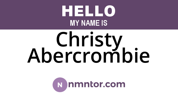 Christy Abercrombie