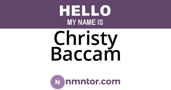 Christy Baccam