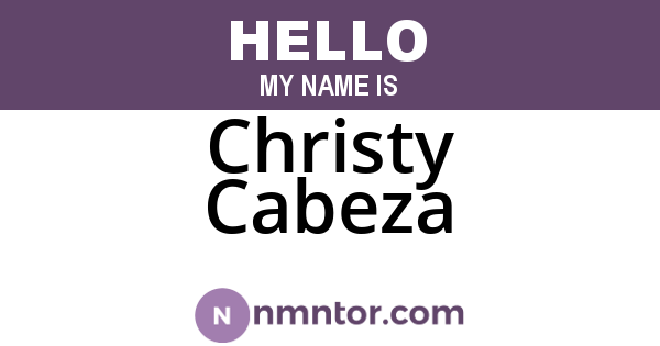 Christy Cabeza