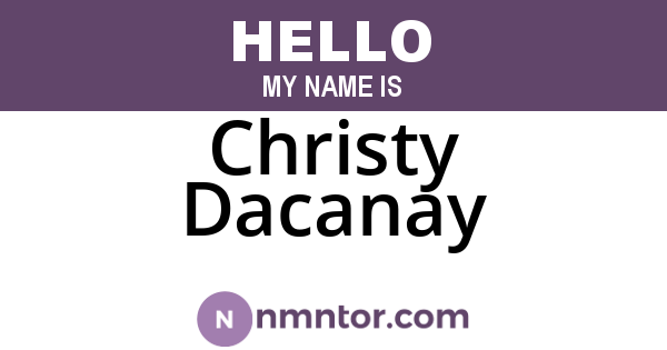 Christy Dacanay