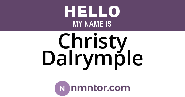 Christy Dalrymple