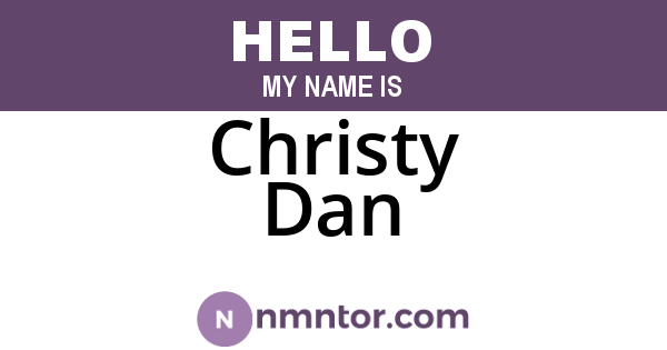 Christy Dan