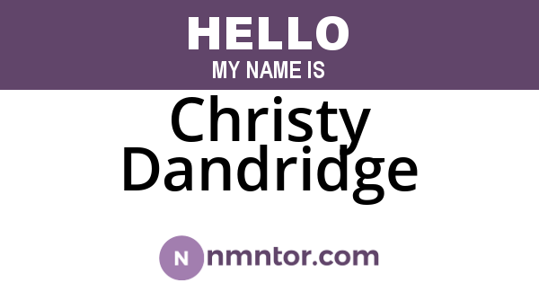 Christy Dandridge
