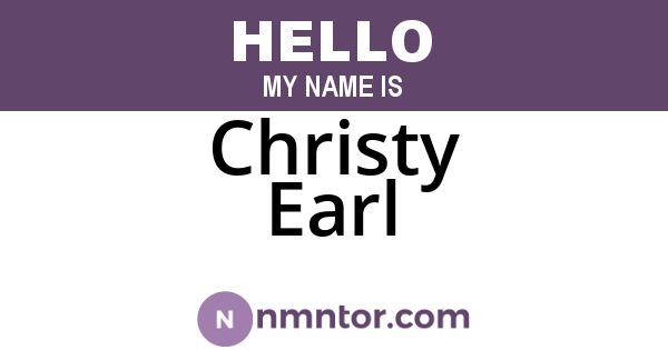 Christy Earl