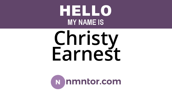 Christy Earnest