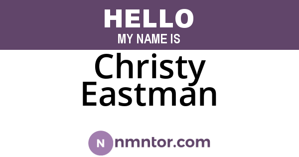 Christy Eastman