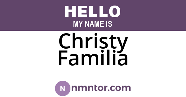 Christy Familia