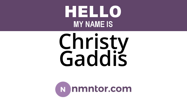 Christy Gaddis