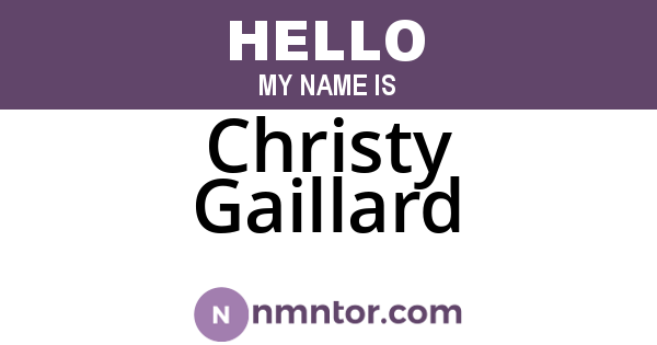 Christy Gaillard