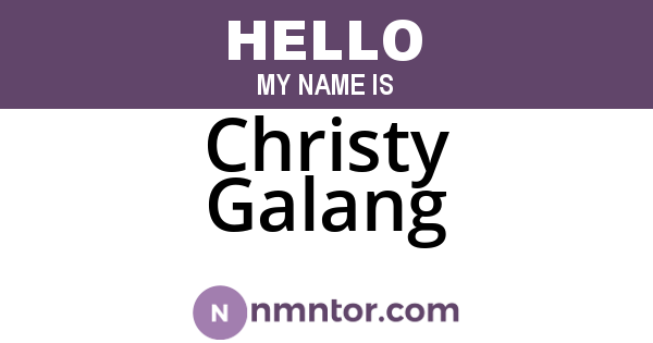 Christy Galang