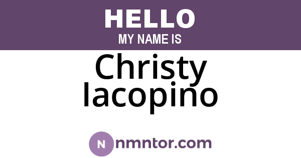 Christy Iacopino