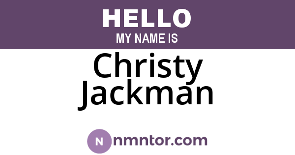 Christy Jackman