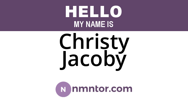 Christy Jacoby