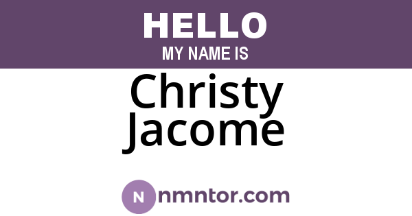 Christy Jacome
