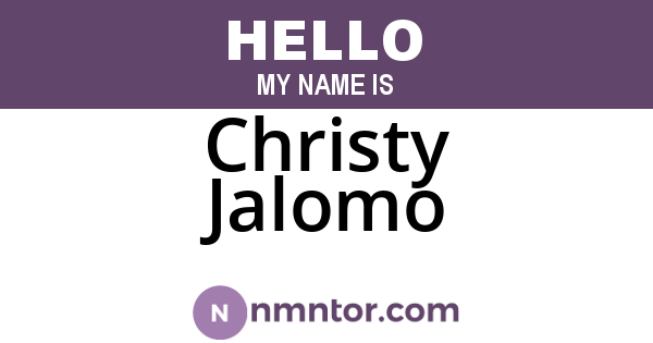 Christy Jalomo