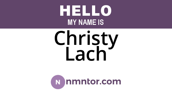 Christy Lach