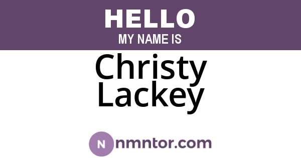 Christy Lackey