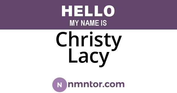 Christy Lacy