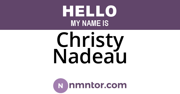 Christy Nadeau