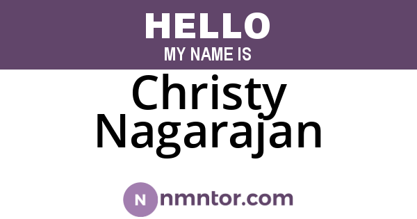 Christy Nagarajan
