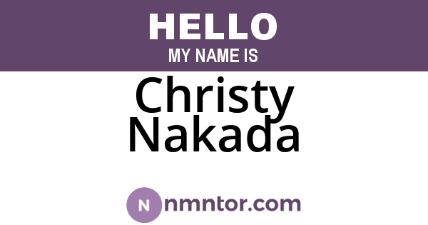 Christy Nakada