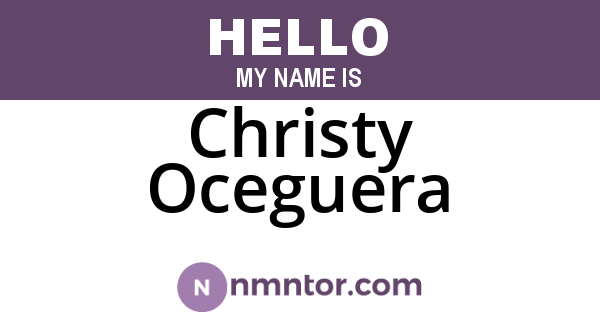 Christy Oceguera