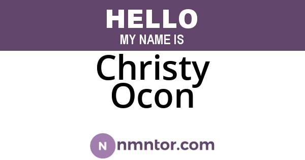 Christy Ocon