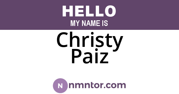 Christy Paiz