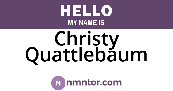 Christy Quattlebaum