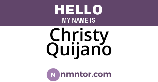 Christy Quijano