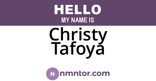 Christy Tafoya