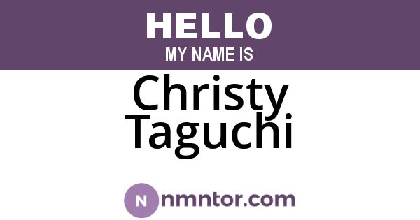 Christy Taguchi