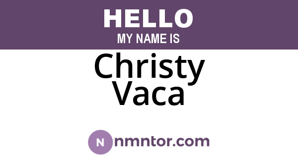 Christy Vaca