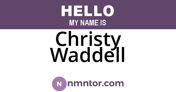 Christy Waddell