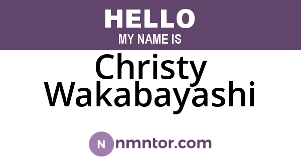 Christy Wakabayashi