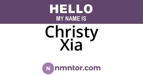 Christy Xia