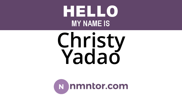 Christy Yadao