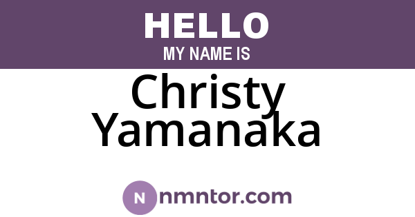 Christy Yamanaka