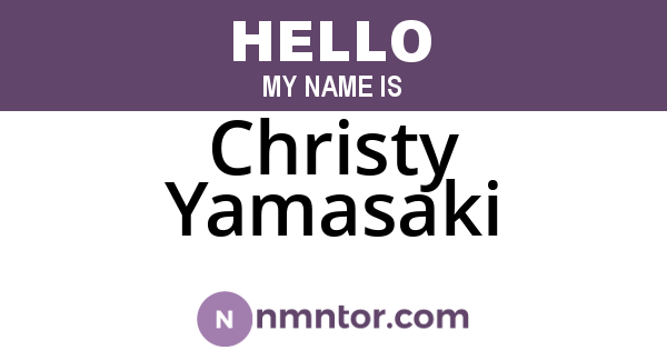 Christy Yamasaki