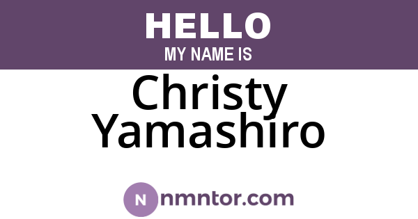 Christy Yamashiro