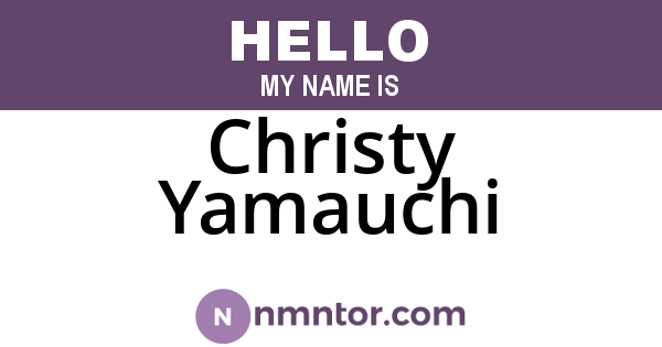 Christy Yamauchi